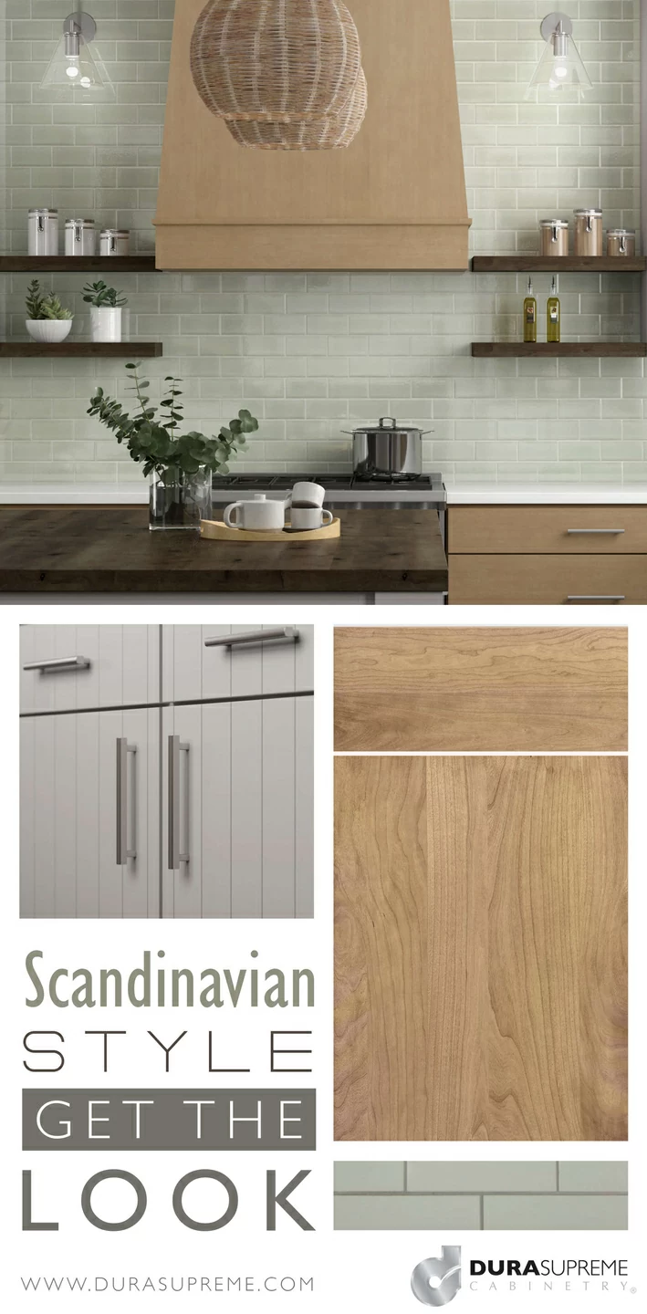 Get the Look: Scandinavian Style Kitchen Design - Dura Supreme Cabinetry Kitchen Scandinavian Style, Scandinavian Interior Kitchen, Kitchen Interior, Scandinavian Design, Scandi Style, New House - Kitchen, Kitchen Vent, Kitchen Stuff, Dream Kitchen