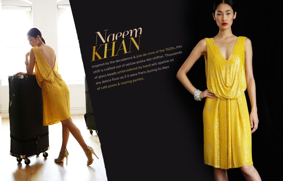 Naeem Khan Fabulous 1920s Style Yellow Dress Things I Want Naeem Khan Fabulous 1920s Style Yellow Dress