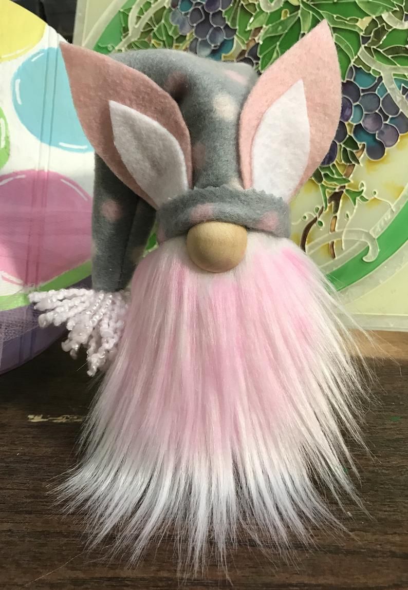 Easter Gnome Gray Etsy Gnomes crafts, Easter crafts dollar store