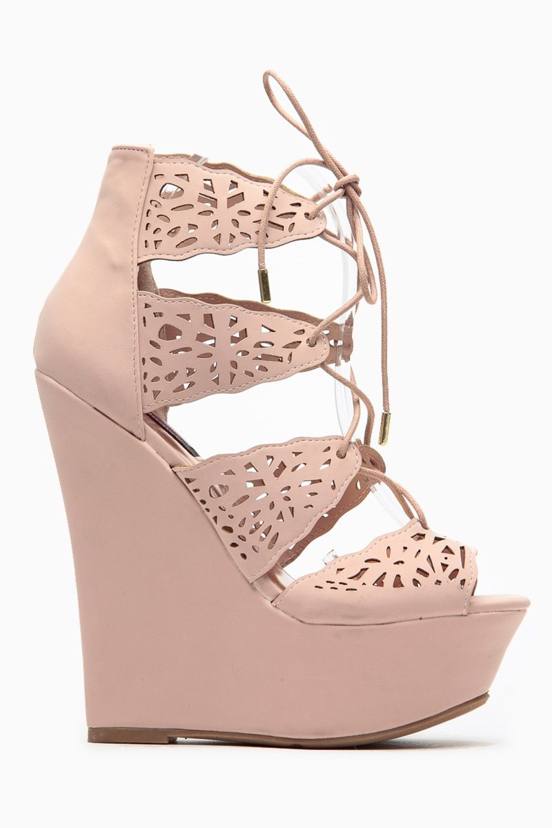 wedding wedges rose gold