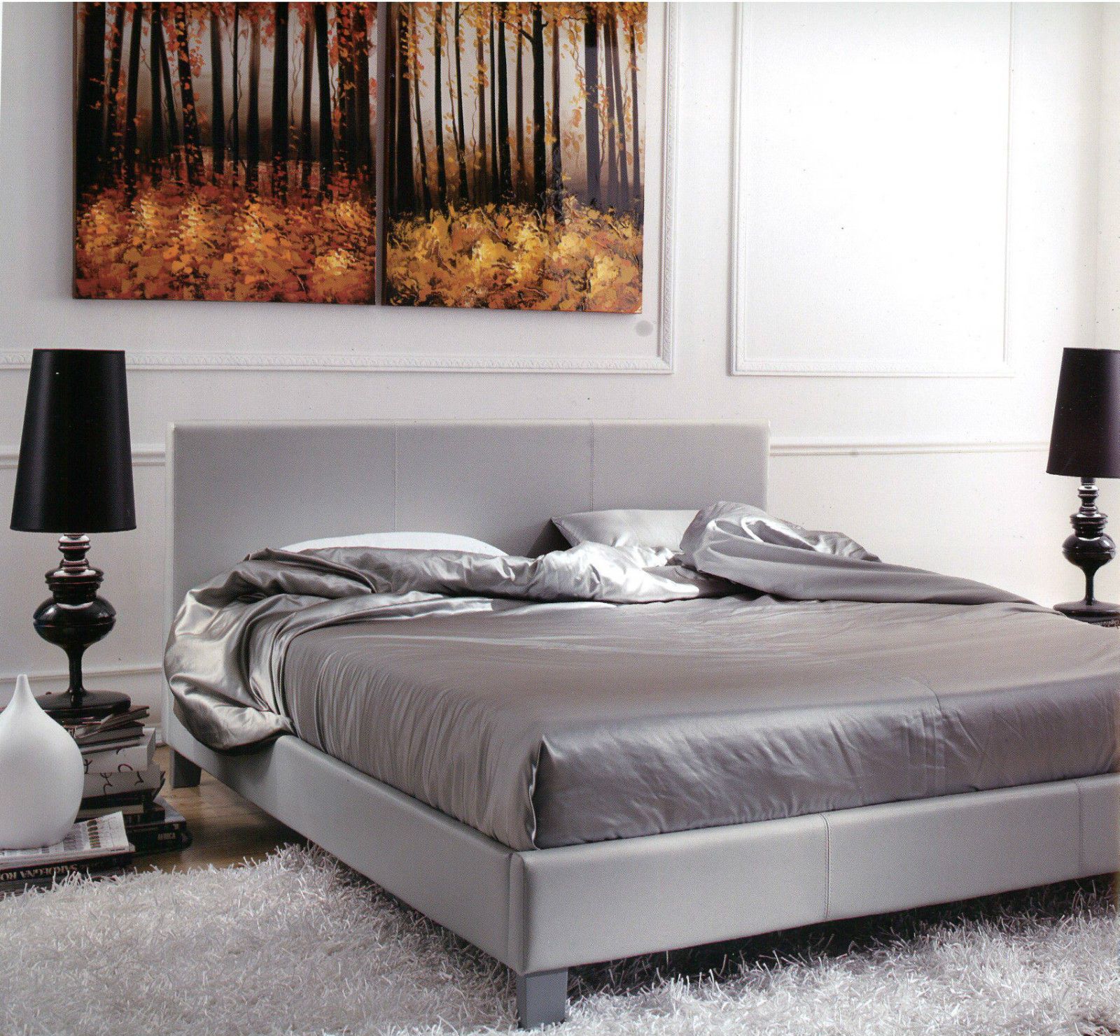 Letto matrimoniale imbottito made in Italy Andromeda