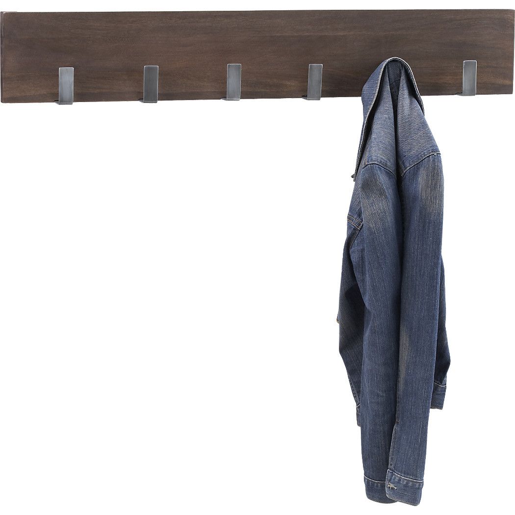 Leigh Wall Mounted Coat Rack + Reviews | Crate and Barrel Leigh Wall Mounted Coat Rack + Reviews | Crate and Barrel