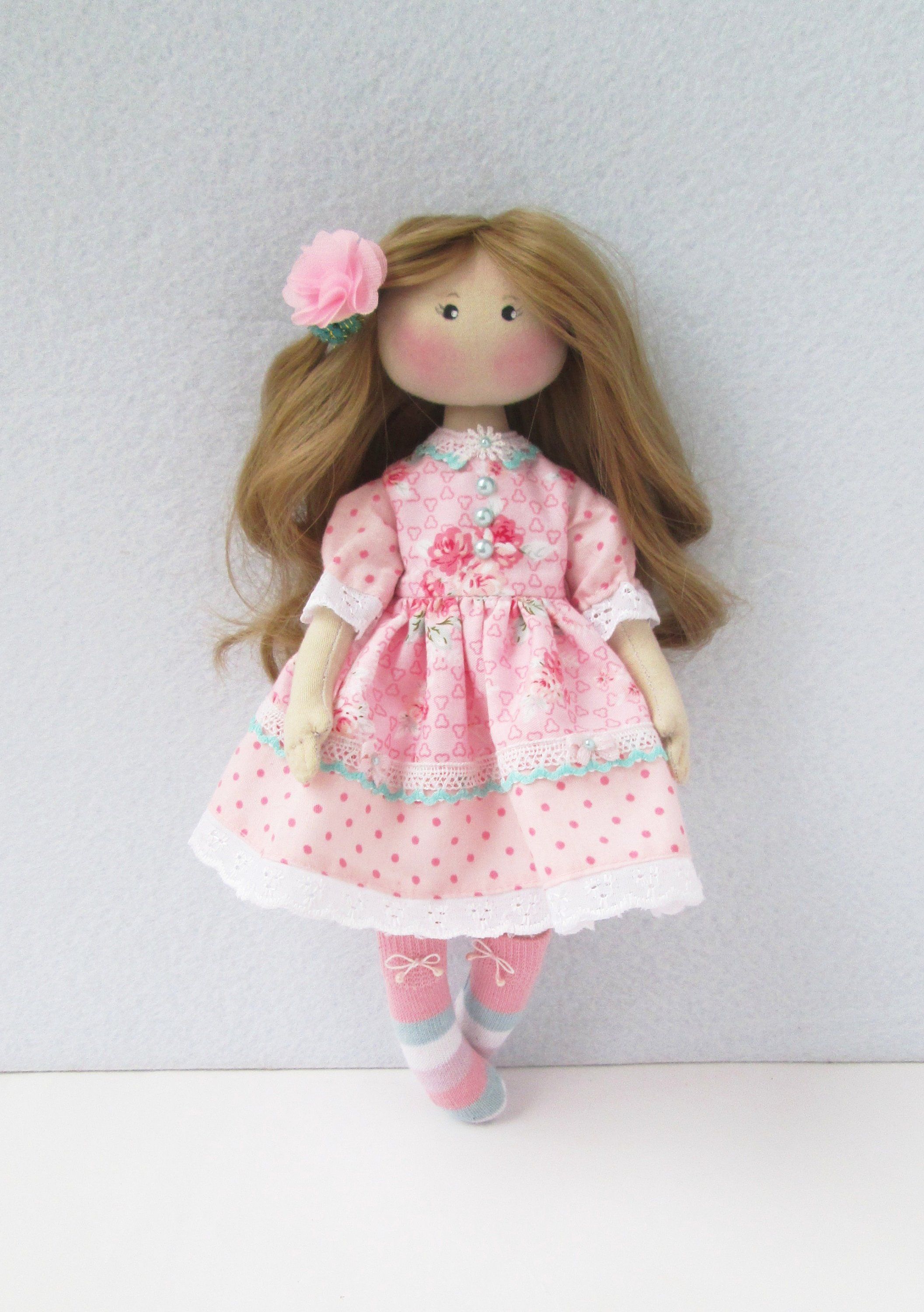 Decorative Cloth Tilda Doll 11 Inch Home Decor Handmade Soft Toy Collectible Dolls