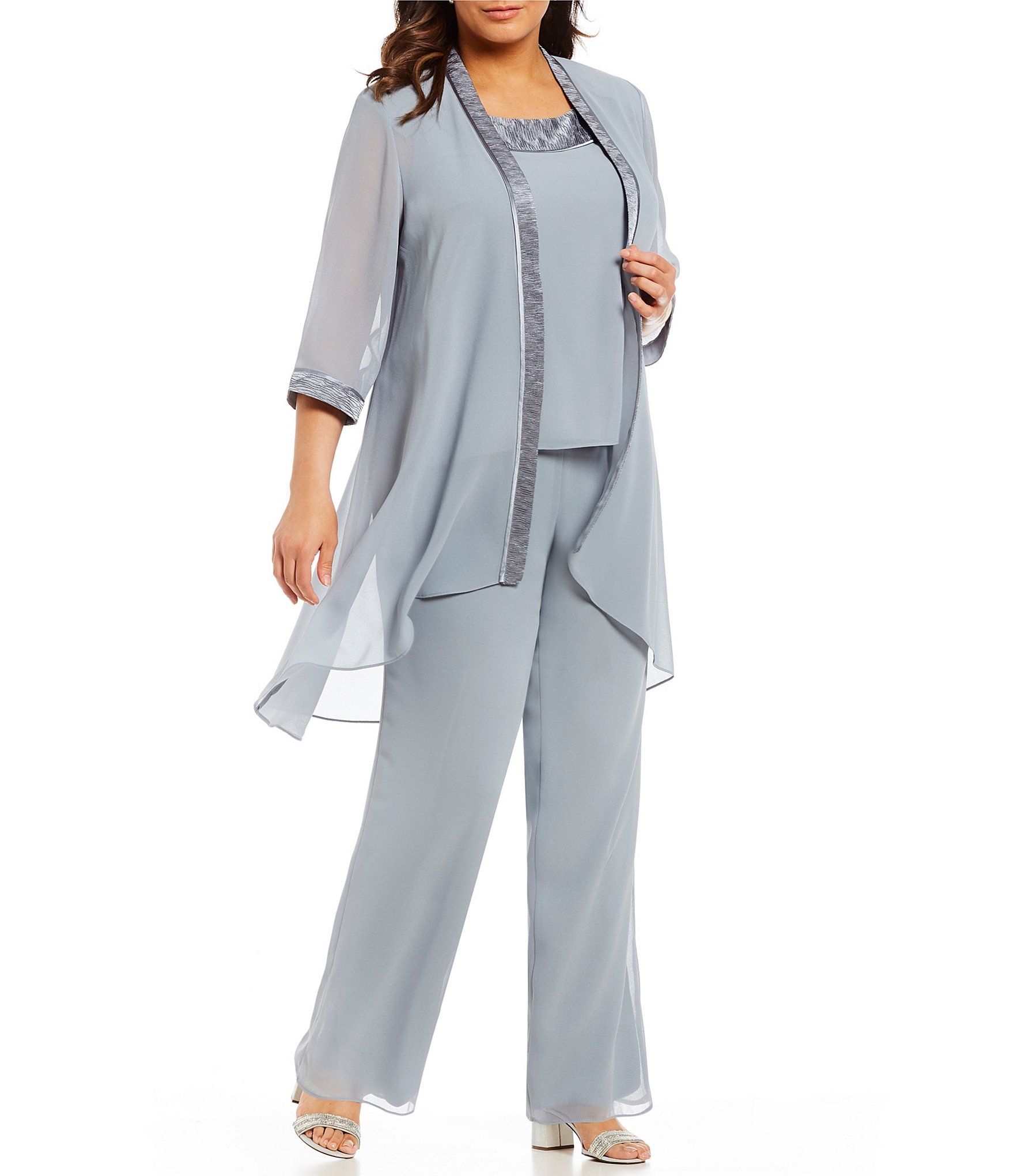dillards plus size pants suits