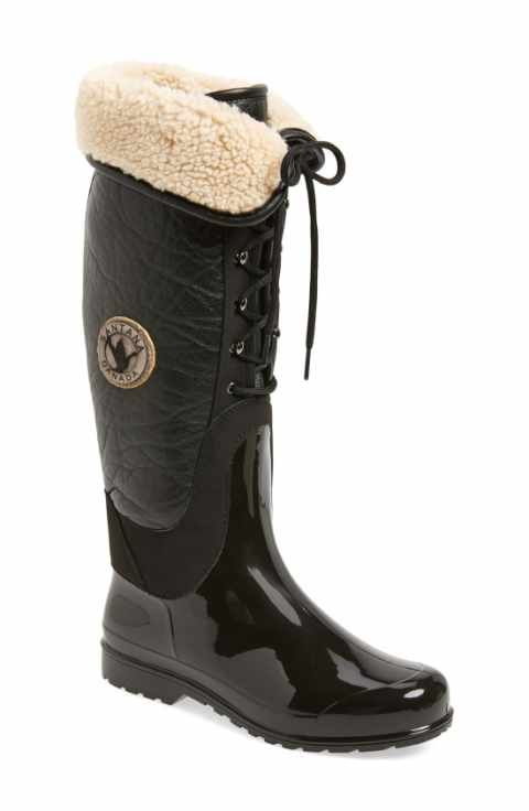 Tall Lace Up Boots, Black Rain Boots, Knee High Leather Boots, High Boots, Boots Knee, Bootie Boots, Shoe Boots, Weatherproof Boots, Waterproof Leather Boots
