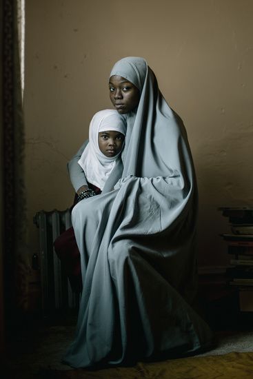 Muslim Mother Daughter Portrait Muslimah Black New Jersey Muslim Women Photography 