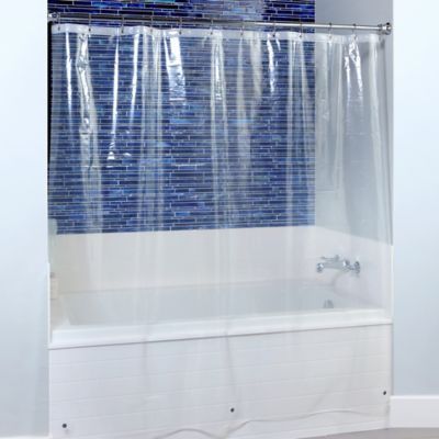 Mainstays Luminous 70 Inch X 72 Inch Clear Peva Shower Curtain