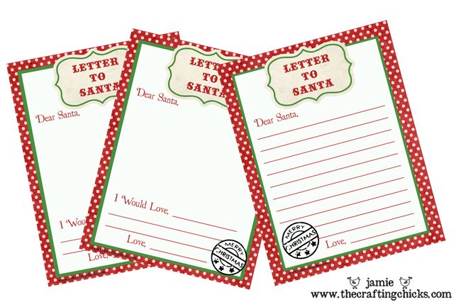 Letter To Santa Free Printable Download | Free Printable, Santa