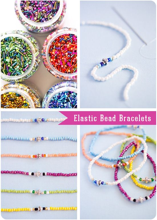 rainbowsandunicornscrafts: “ DIY Easy Elastic Beaded Bracelets Tutorial from C...