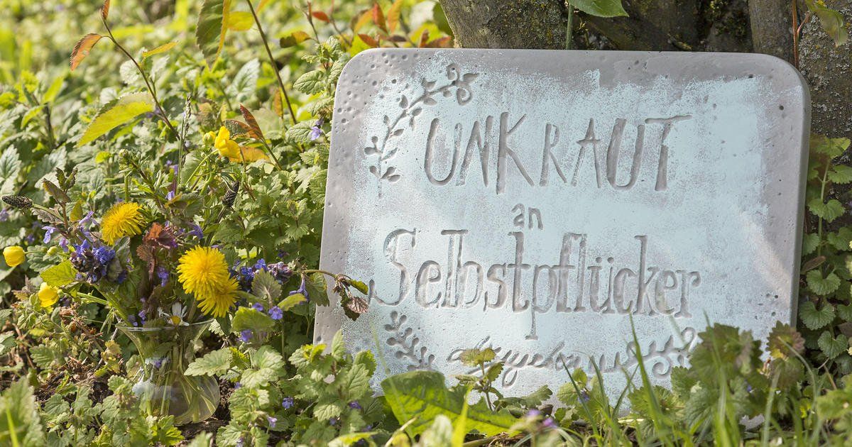 Gartenschilder aus Beton selber machen