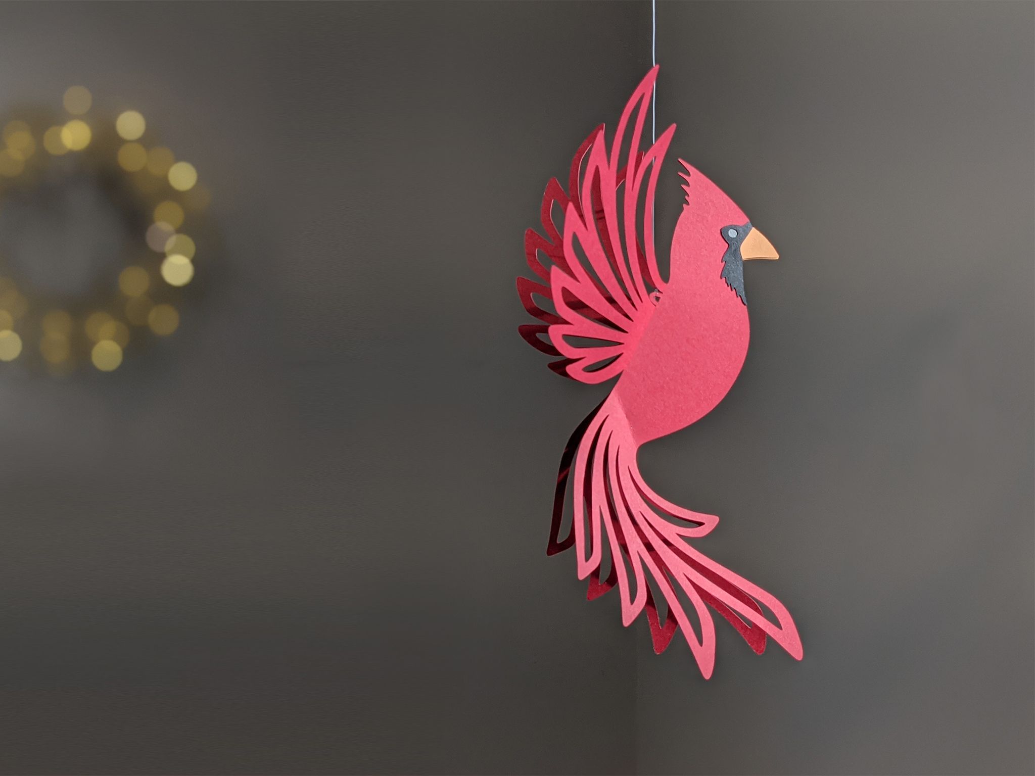 Cardinal SVG Woodland Christmas Tree, 3d Christmas, Christmas Tree Ornaments, Christmas Decorations, Cardinal Christmas Decor, Christmas Stencils, School Decorations, Christmas Ideas, Dove Ornaments