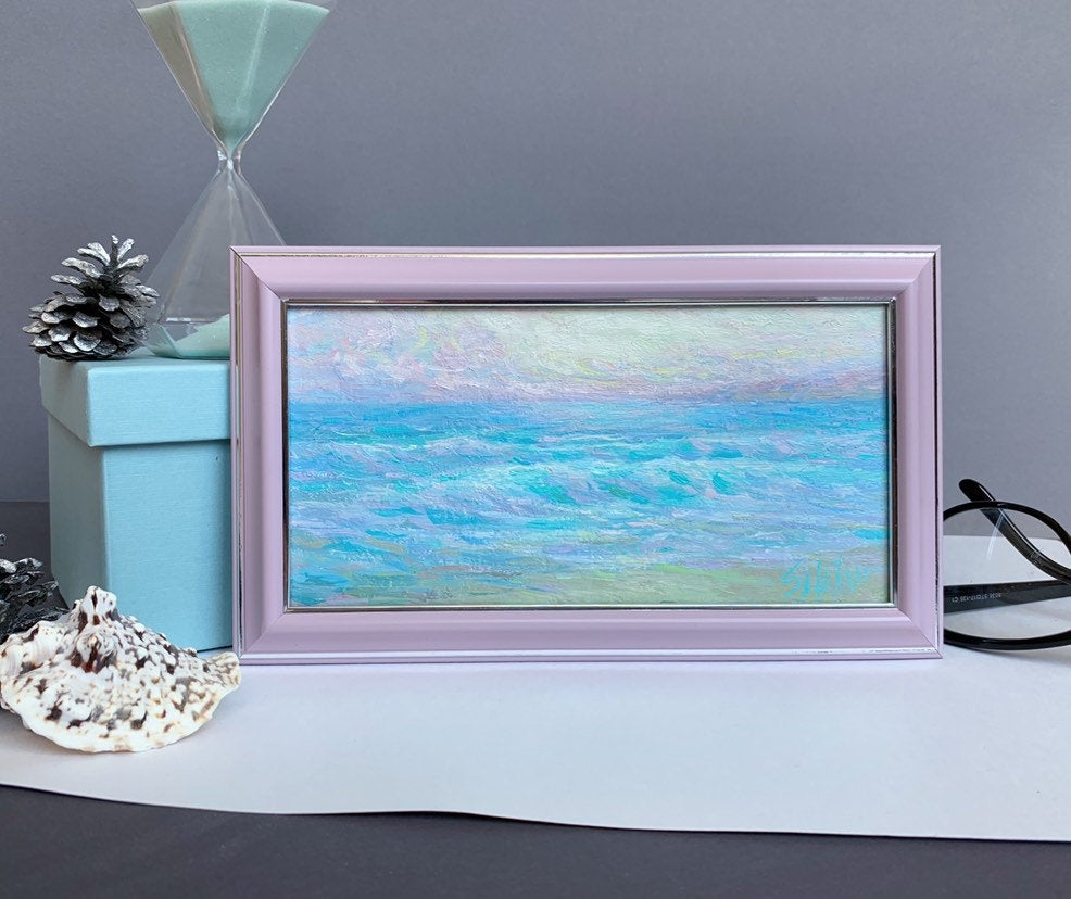 Sea Landscape Painting seashore Classical Seascape Original Art Gifts house interior decor wall art ocean cliff salatov Ocean Oil Painting