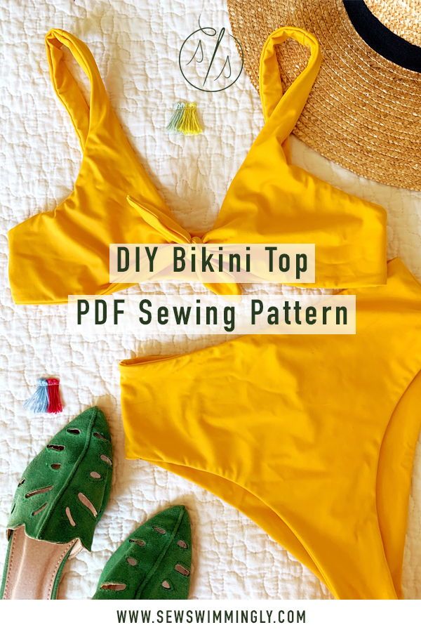 Learn how to sew this easy to sew DIY bikini top for yourself! This PDF sewing pattern comes with a step-by-step photograph tutorial! Sewing your own DIY swimwear has never been easier! Click through to learn more. #sewingtutorial #sewingpattern #sewing #diyswimsuit #diyswimwear #diybikinitop #diybikini #sewswimwear Swimwear Sewing Patterns, Sewing Swimwear, Swimwear Pattern, Diy Bikini Top, Diy Swimsuit, Bikini Tops, Bikini Top Pattern, Swimsuit Pattern, Top Sewing Pattern