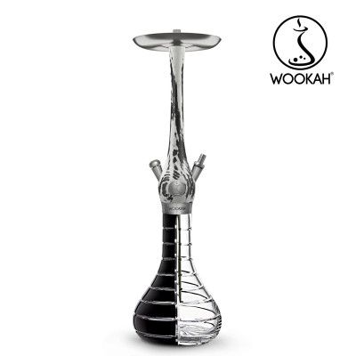 WOOKAH White/Black - Your Wooden Hookah Two By Two, Vase, Striped, Wooden, Crystals, Closet, White, Black, Armoire
