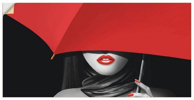 Artland Premium Wandfolie »Mausopardia: Rote Lippen unter dem Regenschirm« online kaufen | OTTO #hairhealth
