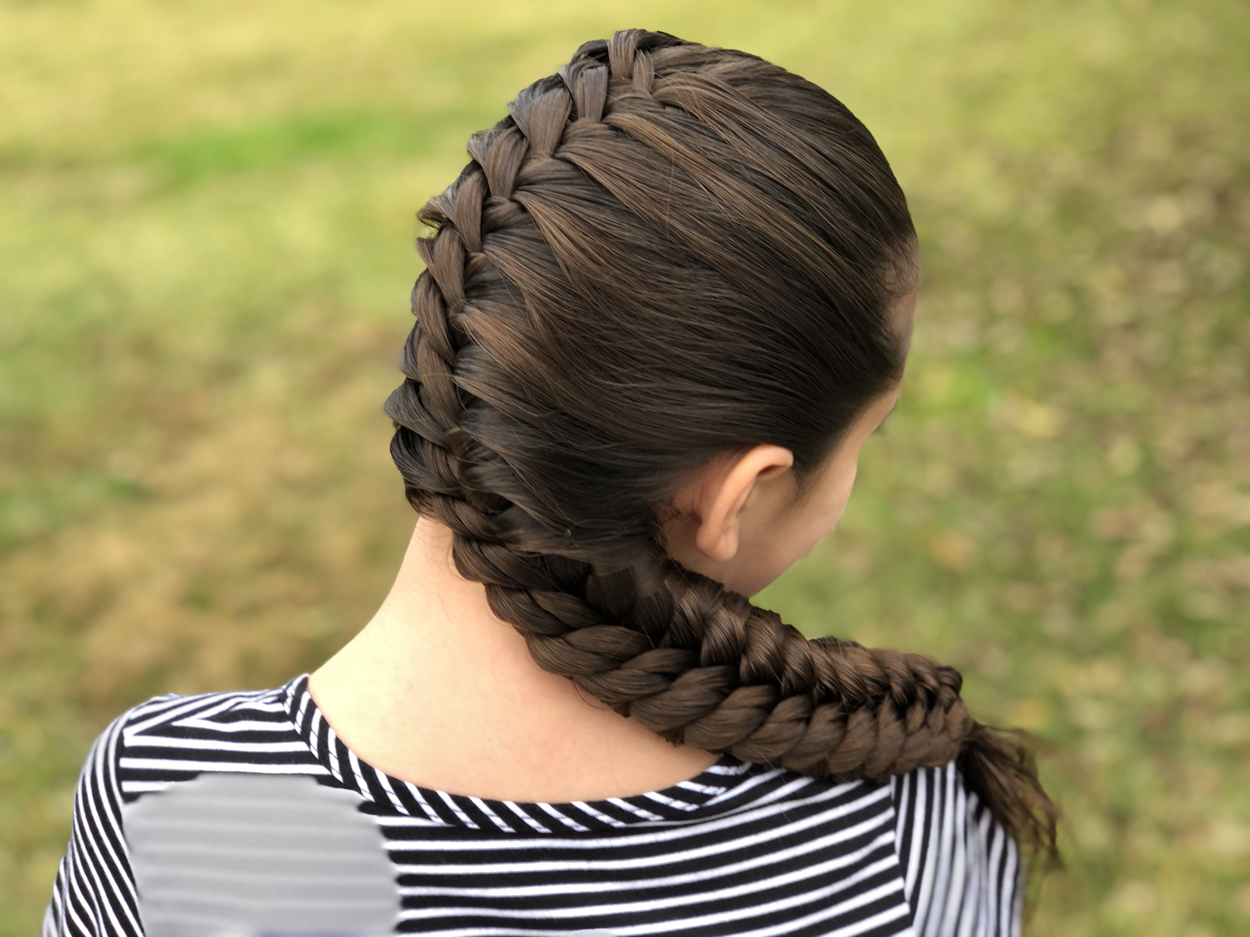 I Was Messing Around With Her Hair The Other Day And I Came Up With A Ponytail Version Which We Call It The Knotted Fi Fish Tail Braid Her Hair Hair