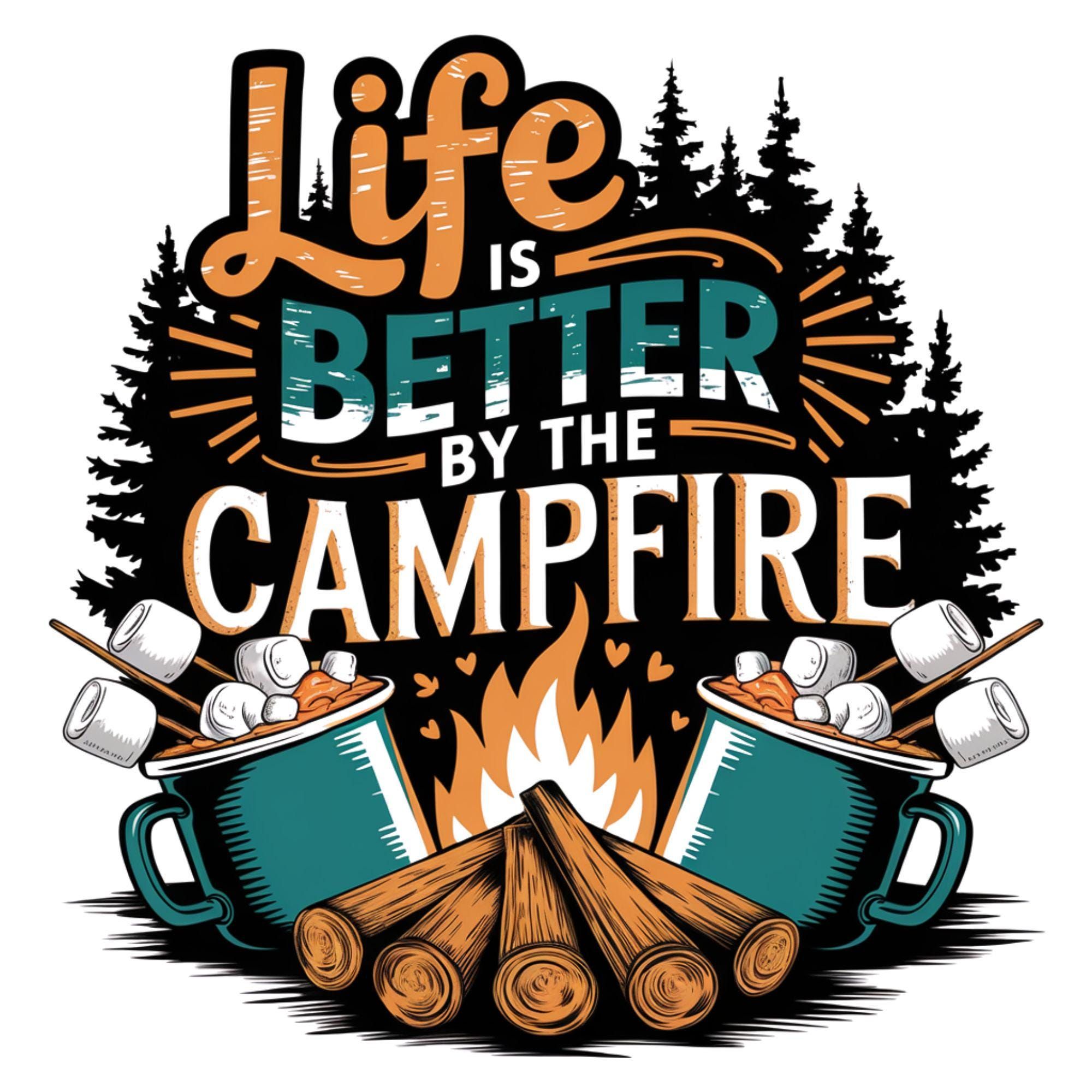 Das Leben ist besser am Lagerfeuer png, Camping png, Camper png, Camper png, Outdoor png, Camper png, Sublimationsdesign,