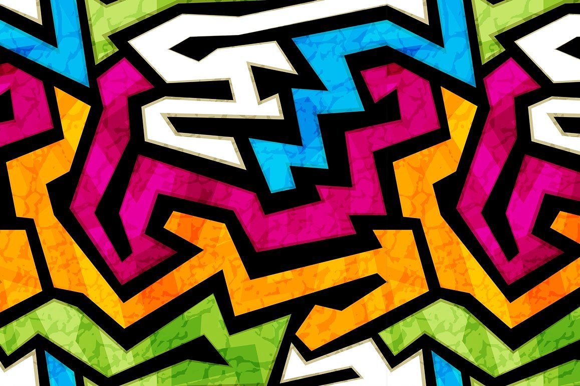 Download Graffiti vector patterns pack | Vector pattern, Graffiti ...