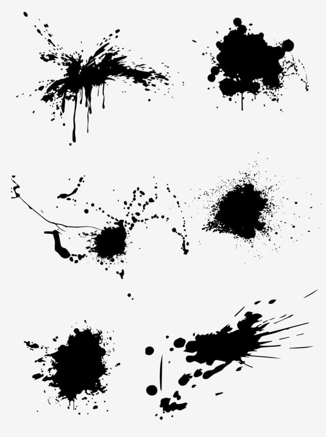 Ink Splatters Vector Hd Images, Ink Splatter Style Graphic Calligraphic Decorative Element, Ink, Splash, Style PNG Image For Free Download