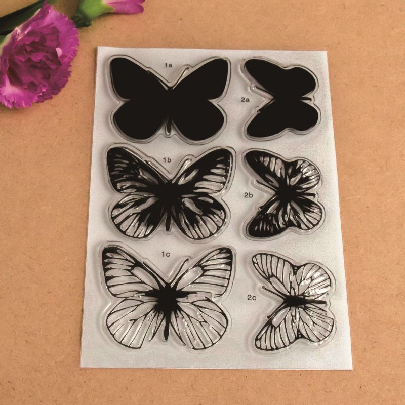 New Scrapbook DIY Photo Album Cards Transparent Acrylic Silicone Rubber Clear Stamps Sheet Butterfly-in Stamps from Office & School Supplies on Aliexpress.com | Alibaba Group