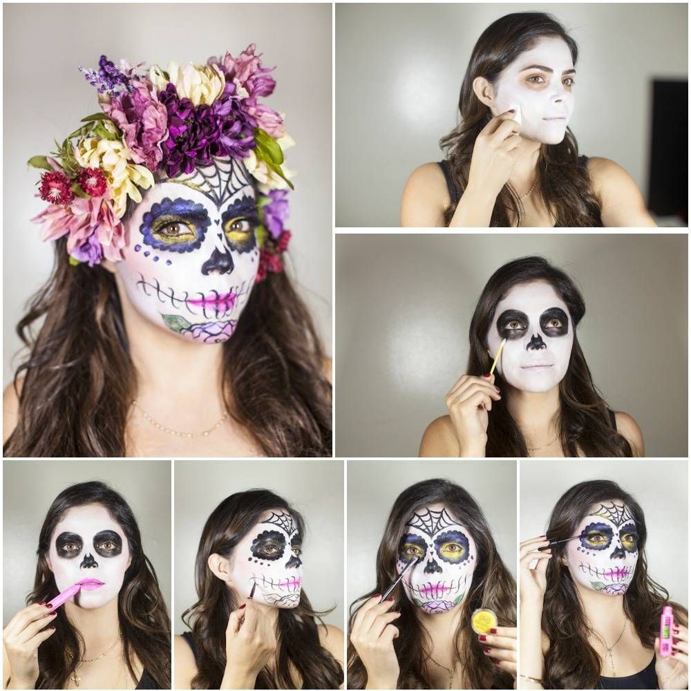 maquillaje de catrina paso a paso Halloween Makeup For Kids, Halloween ...