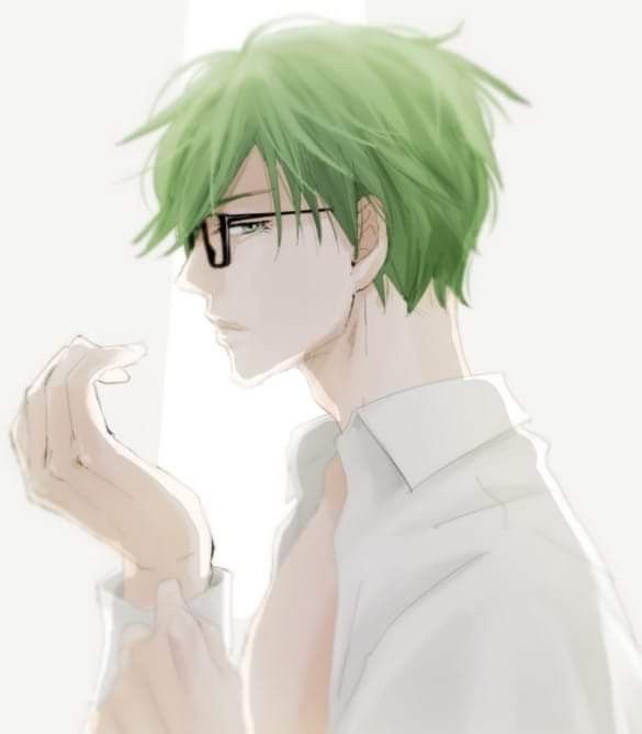Anime guy with green hair