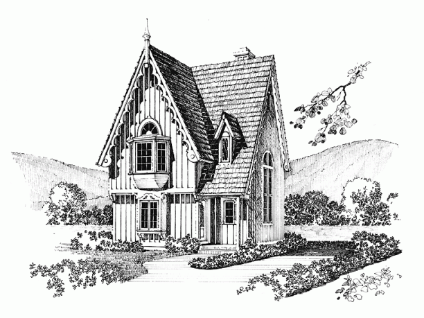 Gothic Revival 2 1 965 Sqft Tiny Living Pinterest House Gothic Revival Gingerbread House 965 Sq Ft For When I M A Grandma Cottage Homes