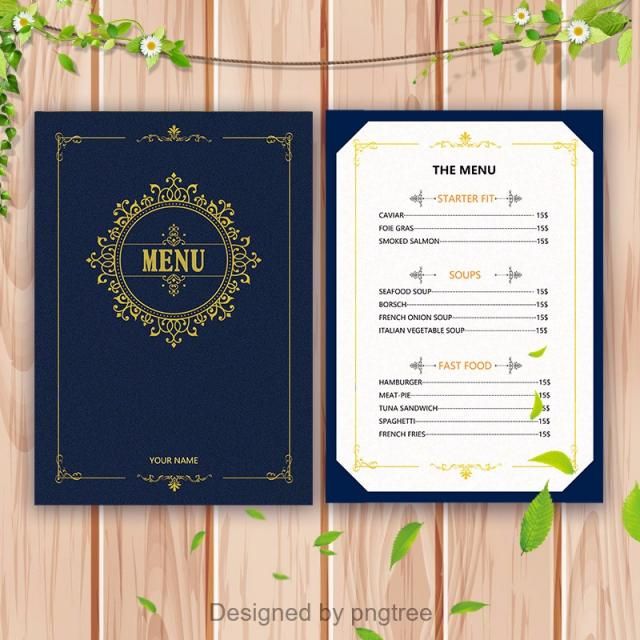 menu templates menu breakfast food brunch restaurant design vector