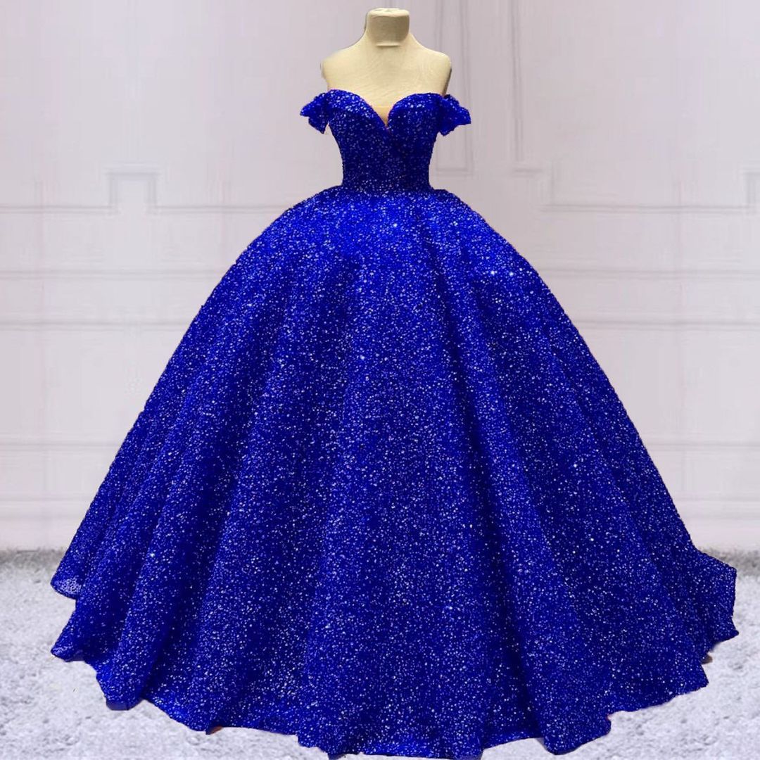 2024 Black Ball Gown Quinceanera Dresses Off Shoulder Corset Sequin We 2024-black-ball-gown-quinceanera-dresses-off-shoulder-corset-sequin-we