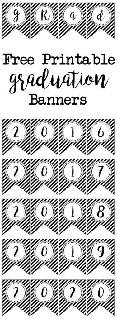 graduation banner free printables paper trail design