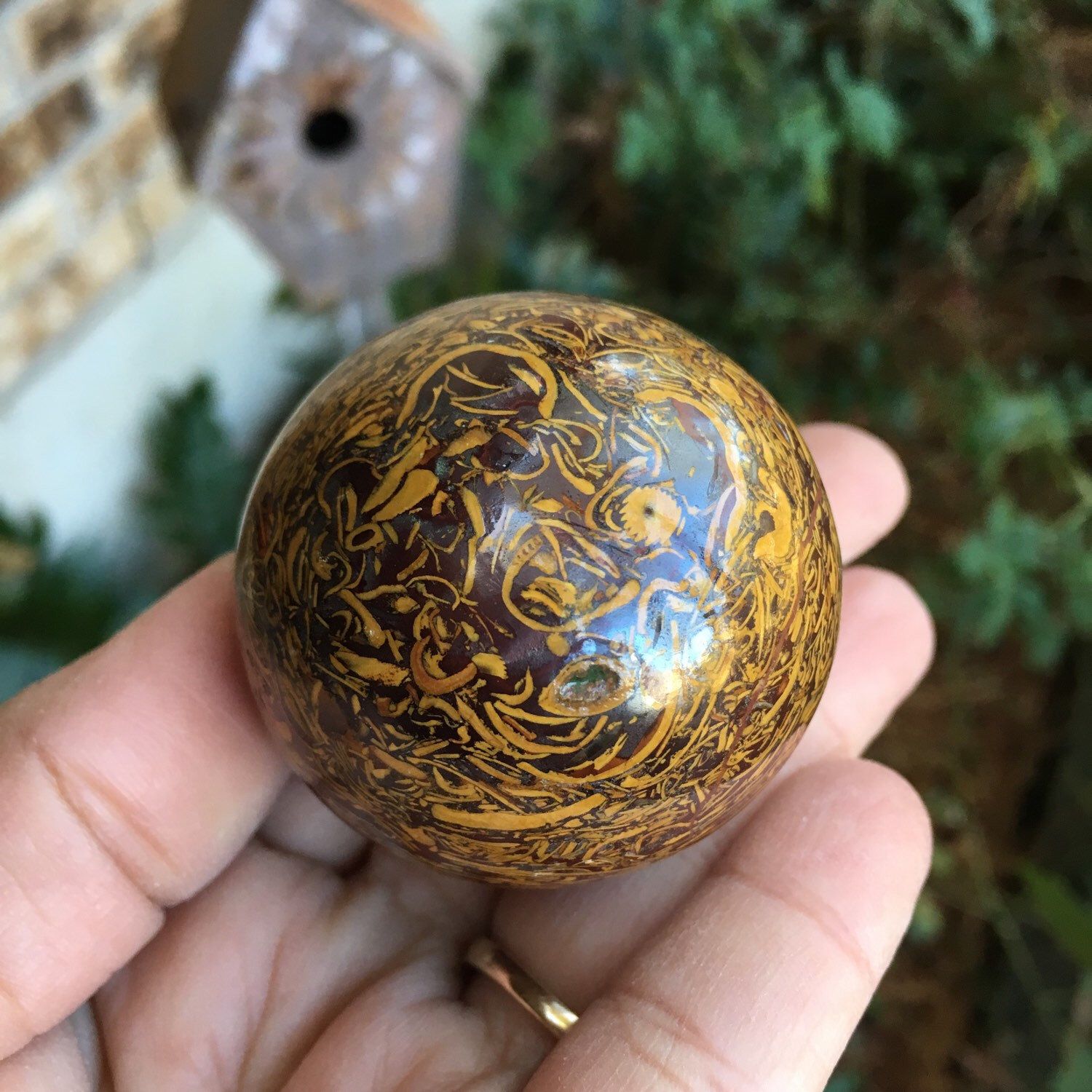 49mm Calligraphy Stone Sphere 4 Script Stone Sphere Etsy