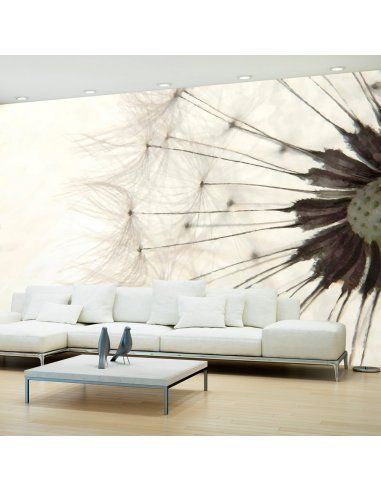 Papier peint WHITE DANDELION | Artgeist | Gris