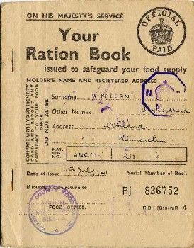 War ration book no 3