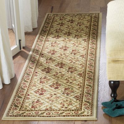 Alcott Hill®'s Carlie collection offers the beauty and painstaking detail of traditional Persian and European styles with the ease of polypropylene. With a symphony of florals, vines and latticework detailing, these beautiful rugs bring warmth and life to the room of your choice. Rug Size: Runner 2'3" x 8' | Fleur De Lis Living Carlie Ivory Area Rug Polypropylene in Brown/White, Size 27.0 W x 0.43 D in | Wayfair Bedroom Runner Rug, Rug Runner, Trellis Rug, Lyndhurst, Ivory Rug, Floral Botanical, Online Home Decor Stores, Beige, Fringes