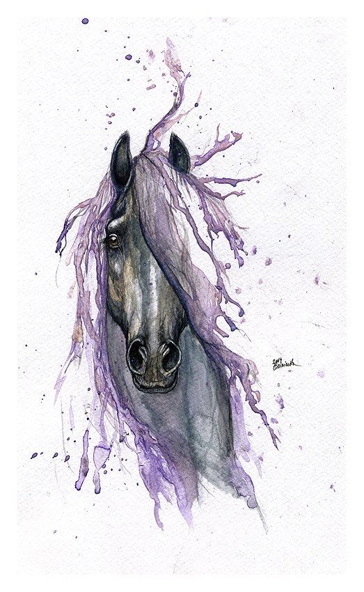 horse portrait, equine art, equestrian, tattoo design, framed