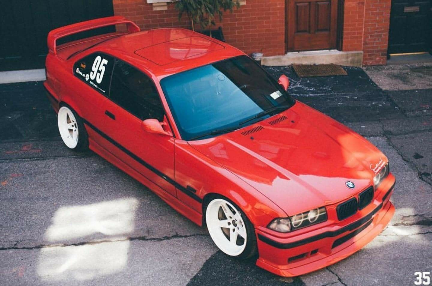 Bmw E36 M3 Red Wing Bmw E36 Bmw Red Bmw