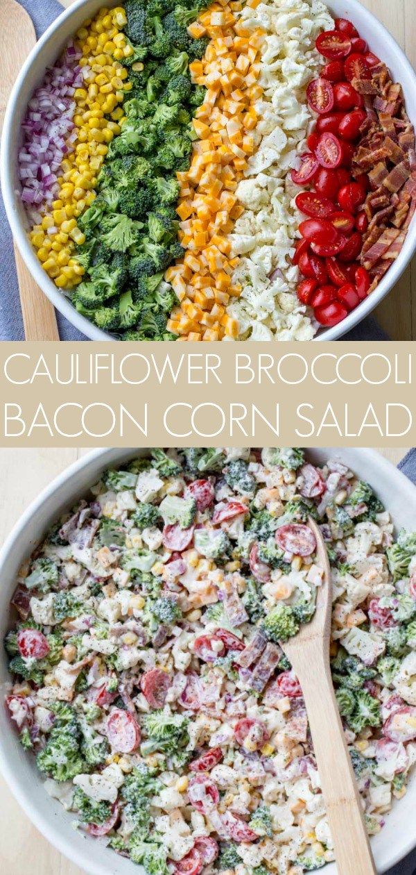 Broccoli Cauliflower Salad (VIDEO) - Valentina's Corner