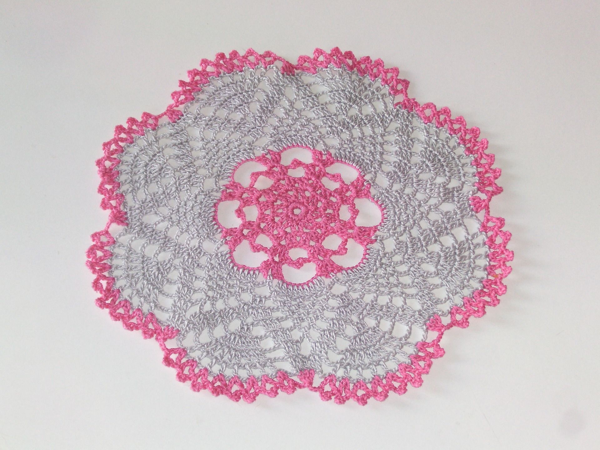 Napperon Gris Fuchsia Au Crochet Coton D Coratif Femme D Co Table Napperon Gris Fuchsia Au Crochet Coton D Coratif Femme D Co Table