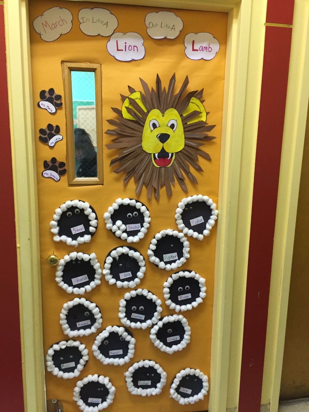March In Like Lion Out Like Lamb Classroom Door Lion And Lamb Door Decorations Classroom