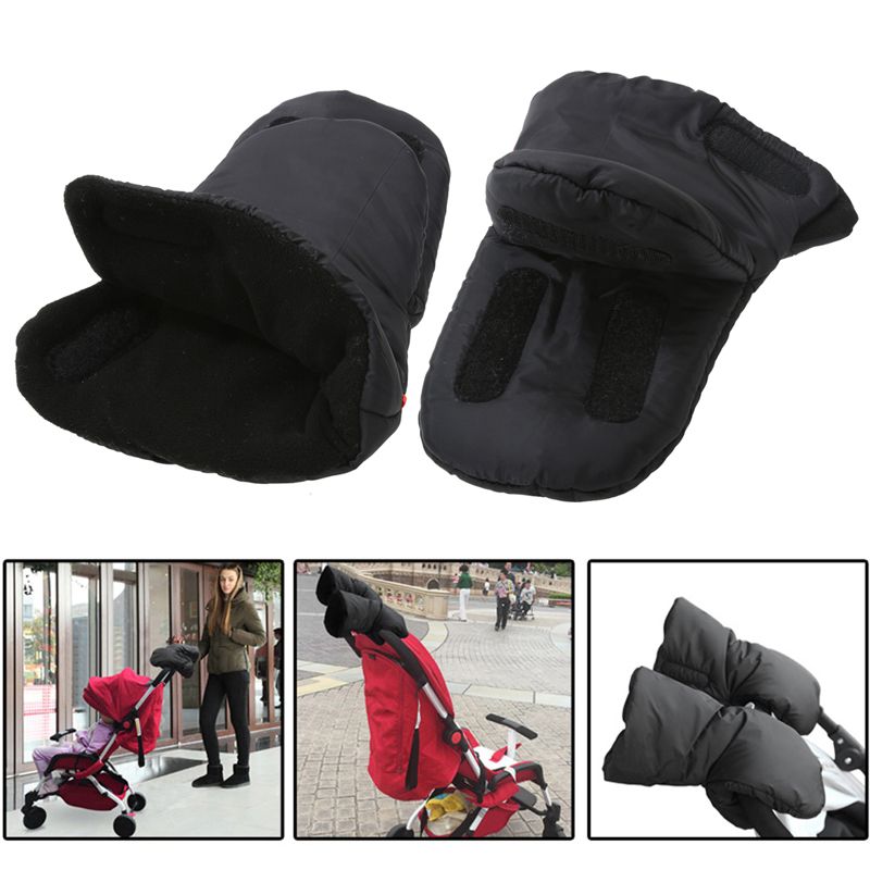 Warm Baby Stroller Windproof Gloves Pushchair Waterproof Fleece Hand Muff
