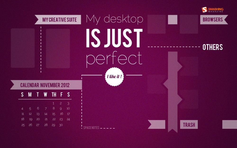 Smashing Wallpaper - november 12 | Desktop wallpaper calendar, Desktop