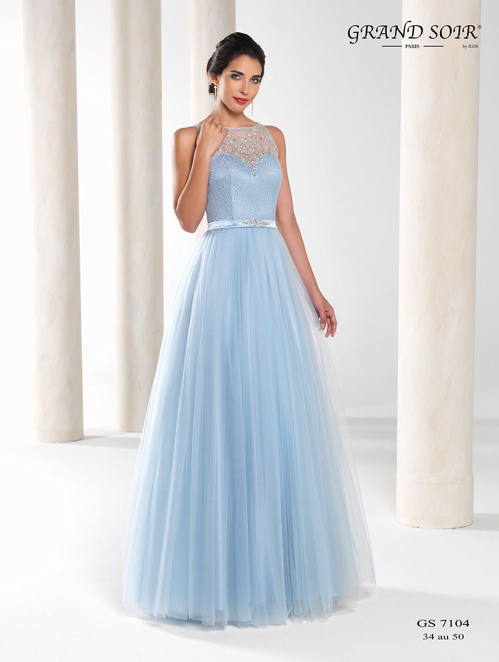 Elegantes Abendkleid in Hellblau aus der Kollektion 11 von Elegantes Abendkleid in Hellblau aus der Kollektion 11 von