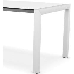 Kristalia Sushi Alucompact® Tisch 90 x 150cm Tischplatte und Beine weiß lackiertes Aluminium (farbä