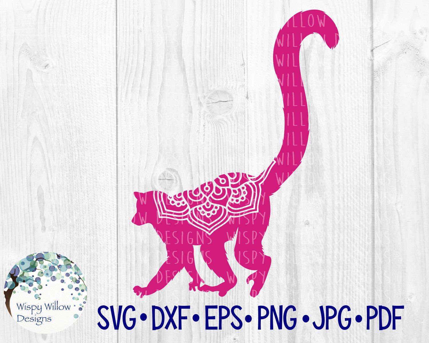 Download Lemur Mandala Svg Dxf Png Jpg Eps Png Animal Animals Etsy Svg Mandala Mandala Svg