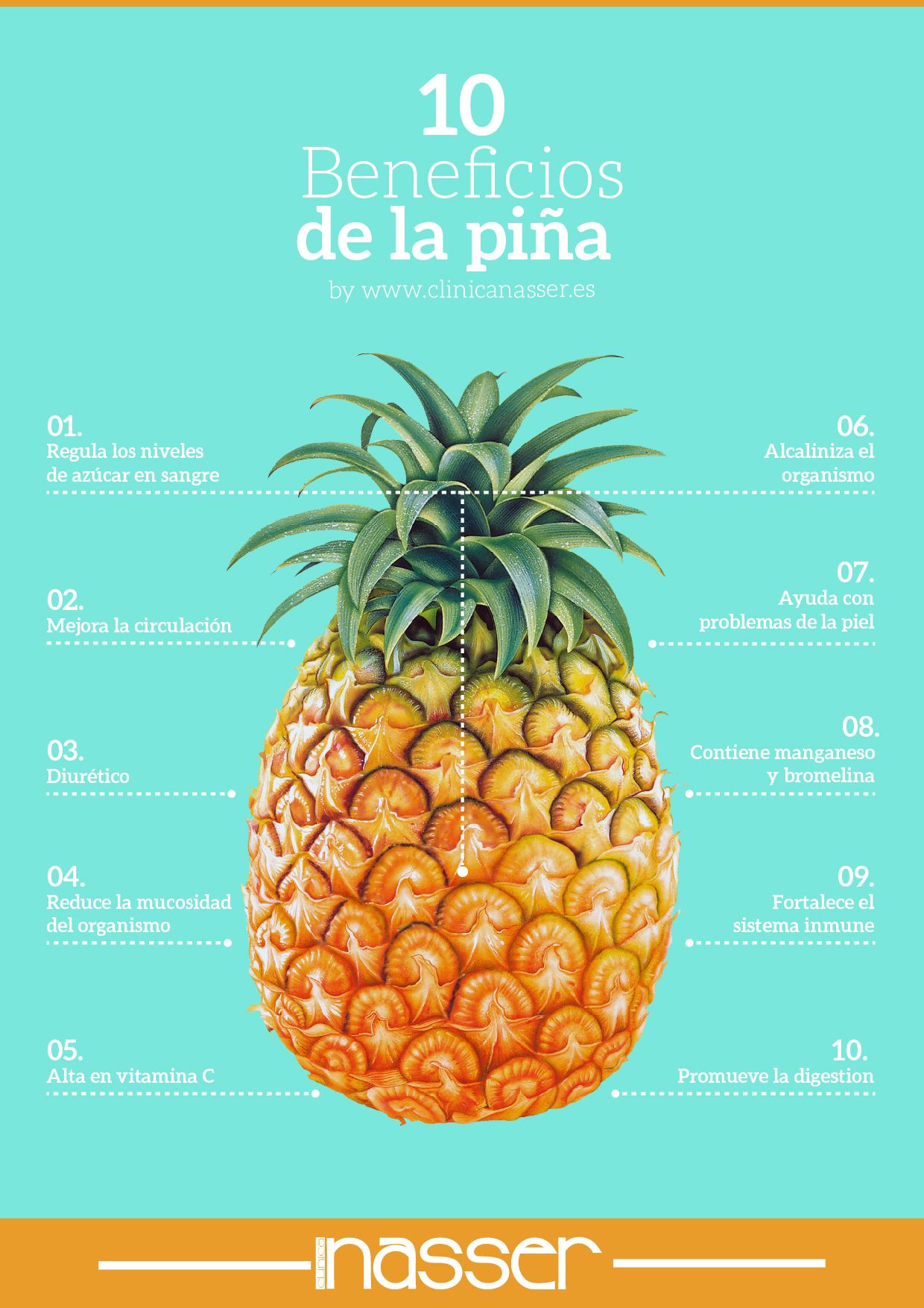 Beneficios de comer pina para la piel