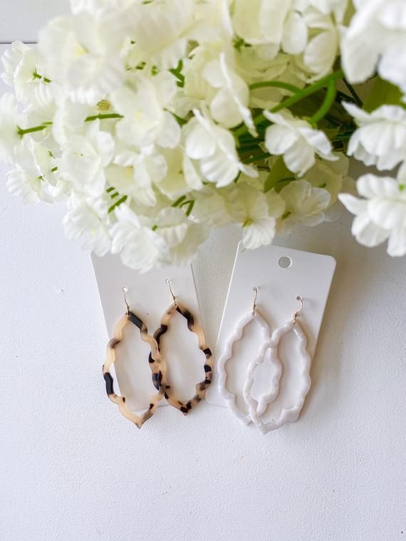 Gold Filled Marquee Tortoise Shell Earrings | Marquee Earrings | Tortoise Shell Earrings | Gold Filled Earrings
