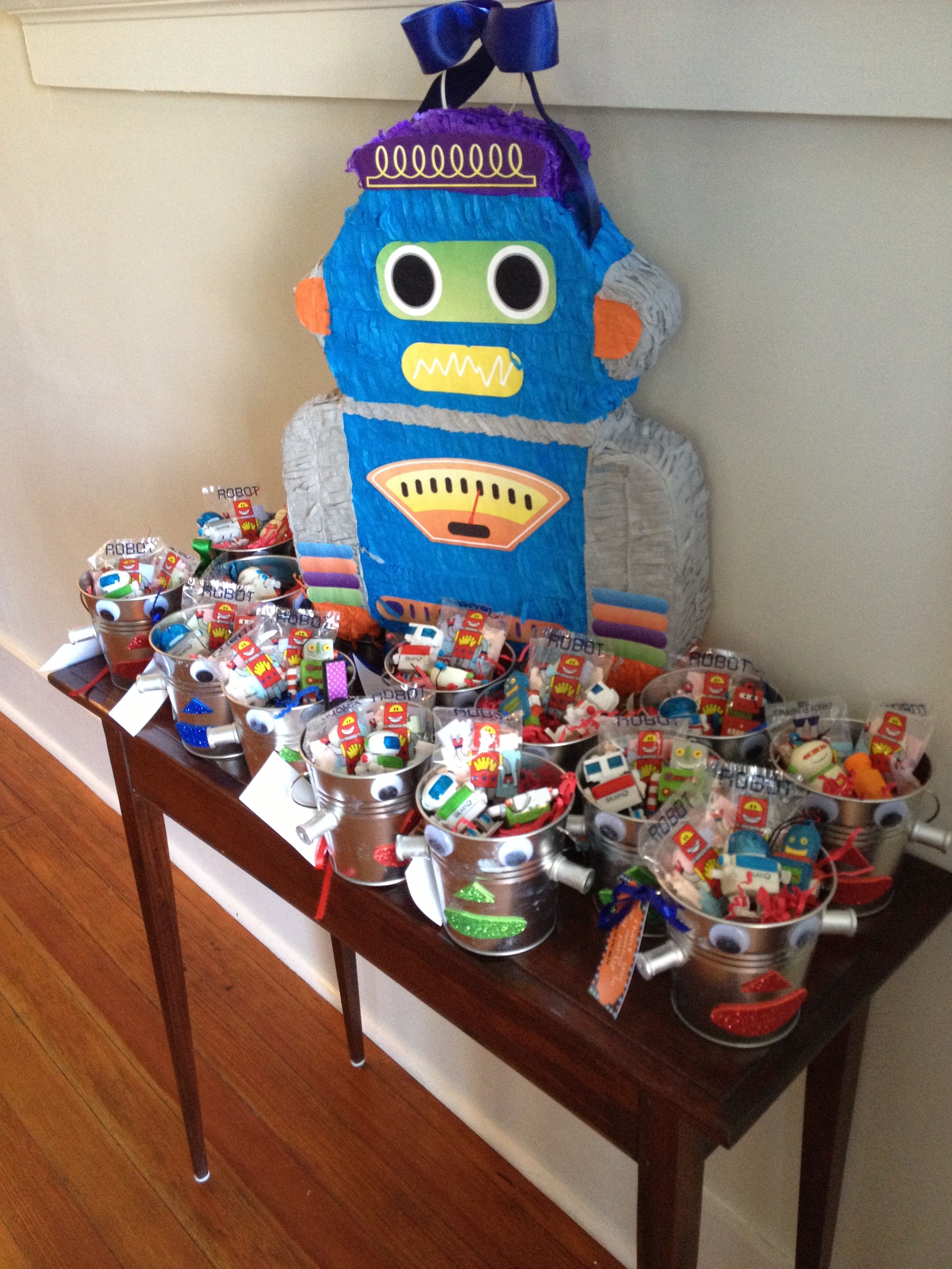 Robot Birthday Party Favor Buckets Have Kids Decorate Their Own Buckets As An Activity Robot Birthday Party Robot Party Favors Robot Party Robot Birthday Party Favor Buckets Have Kids Decorate Their Own Buckets As An Activity Robot Birthday Party Robot Party Favors Robot Party
