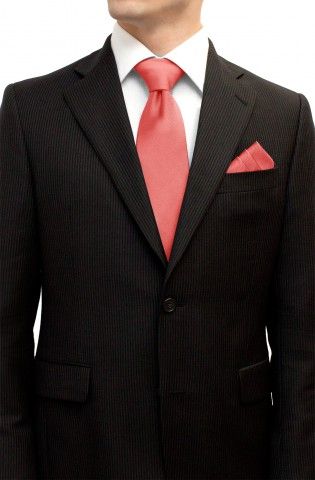 Brand New Men/'s Coral Self Tie Neck tie Tie Formal Party Wedding Prom