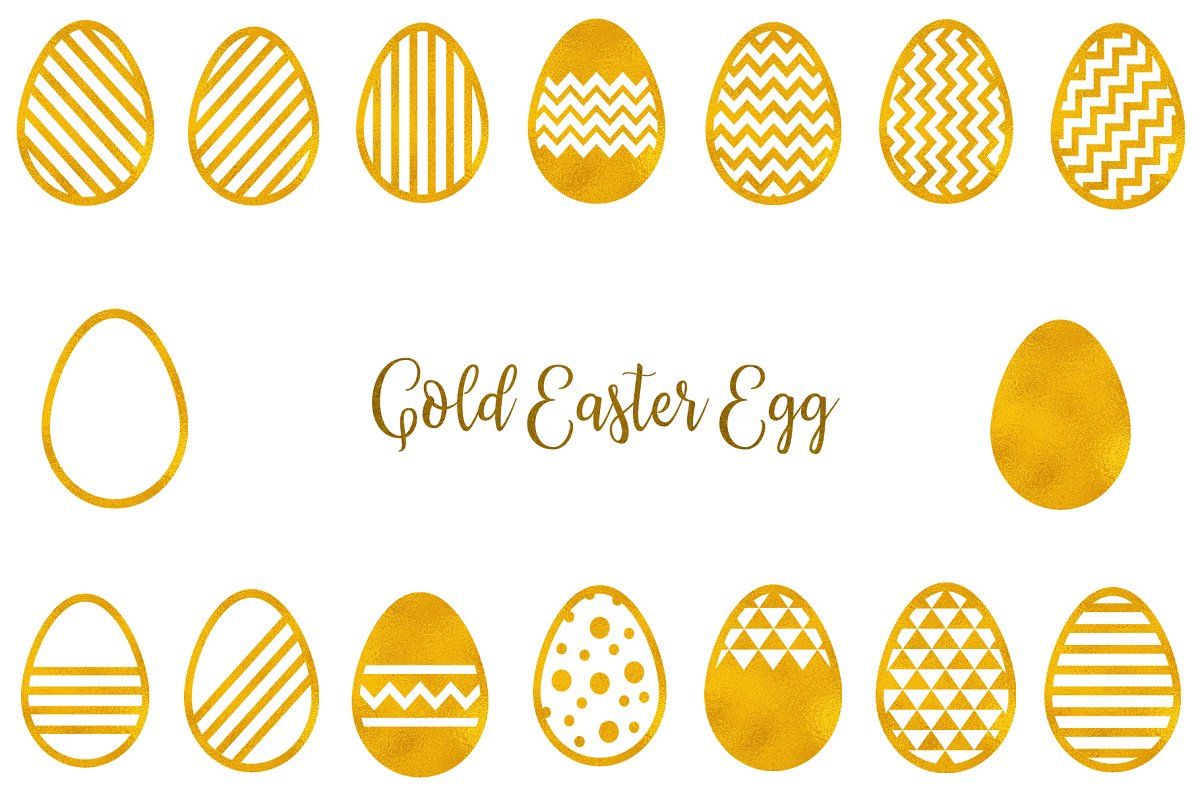 Download Free Gold Easter Egg Clipart In 2020 Gold Easter Eggs Easter Design Handmade Stationery PSD Mockup Template