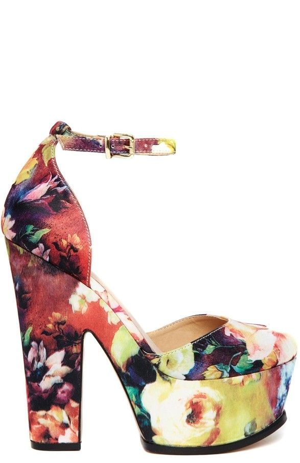 flower print shoes
